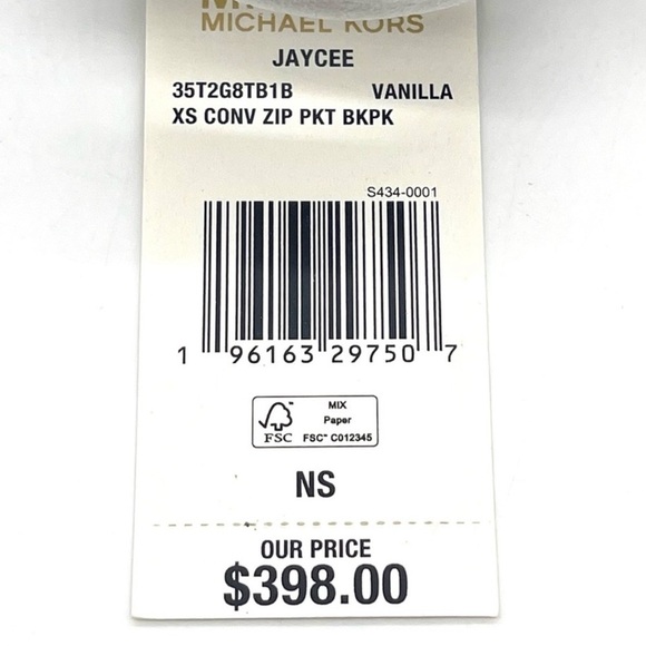 Michael Kors Jaycee Xsmall Convertible Zip Packet Backpack - Picture 10 of 10